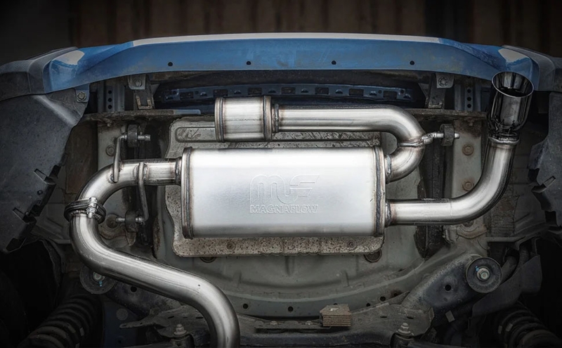 Subaru XV Crosstrek Performance Exhaust - Single Passenger Side Rear Exit - Magnaflow - Axle Back with No Drone Technology (NDT) - Black Chrome - `18-`23