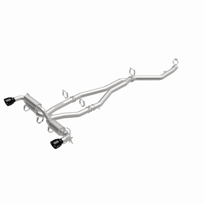 Toyota Supra Performance Exhaust - Rear - Magnaflow - Cat Back, SPEQ Series, Dual Split Rear Exit, No Drone Technology (NDT) - Black Chrome - `20-`27