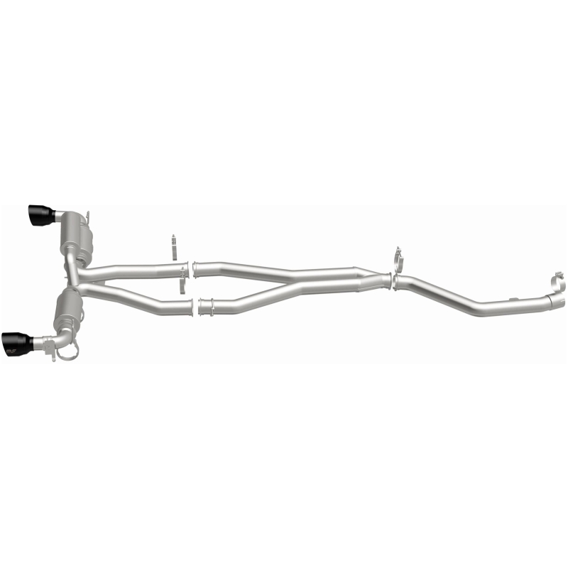 Toyota Supra Performance Exhaust - Rear - Magnaflow - Cat Back, SPEQ Series, Dual Split Rear Exit, No Drone Technology (NDT) - Black Chrome - `20-`27