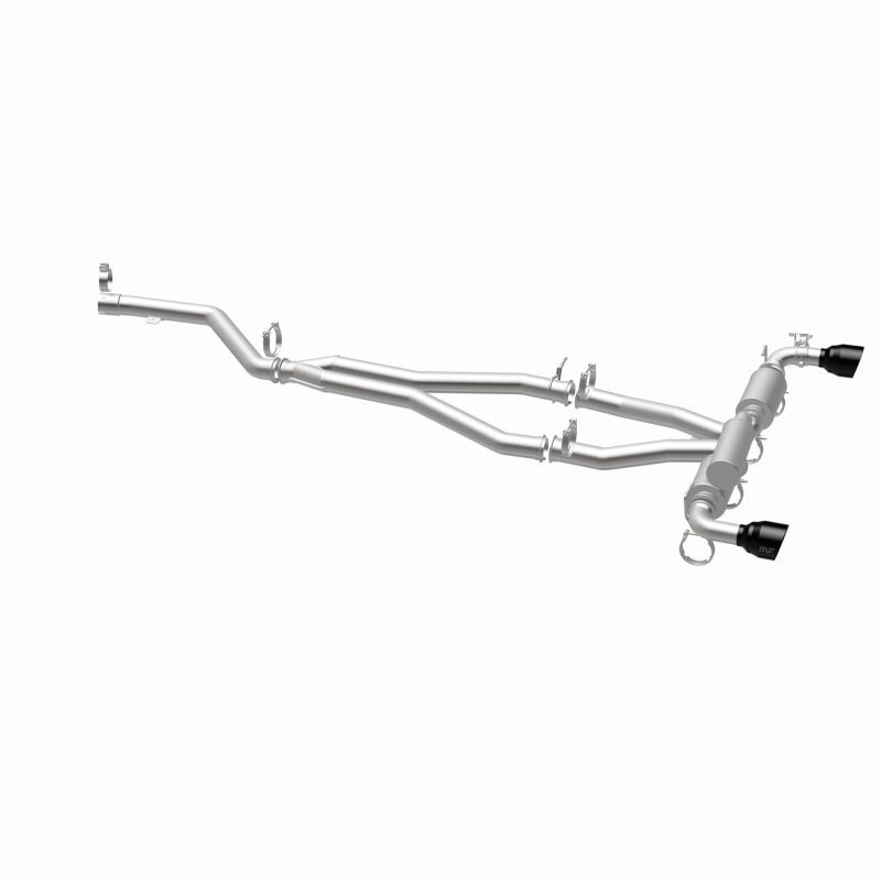 Toyota Supra Performance Exhaust - Rear - Magnaflow - Cat Back, SPEQ Series, Dual Split Rear Exit, No Drone Technology (NDT) - Black Chrome - `20-`27