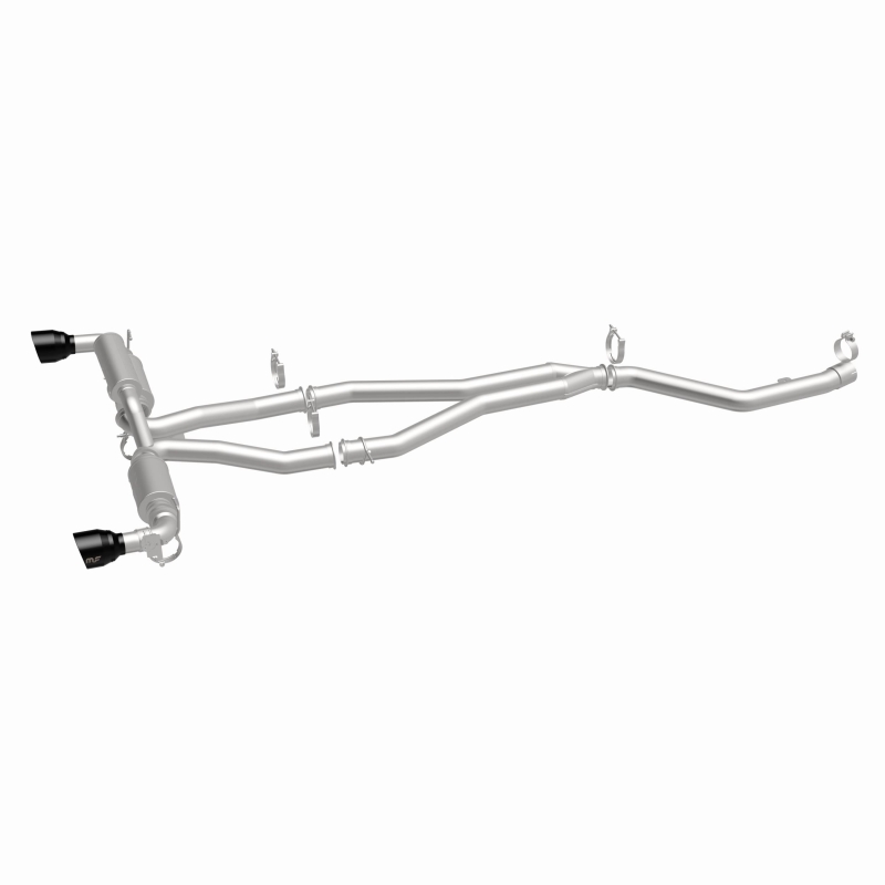 Toyota Supra Performance Exhaust - Rear - Magnaflow - Cat Back, SPEQ Series, Dual Split Rear Exit, No Drone Technology (NDT) - Black Chrome - `20-`27