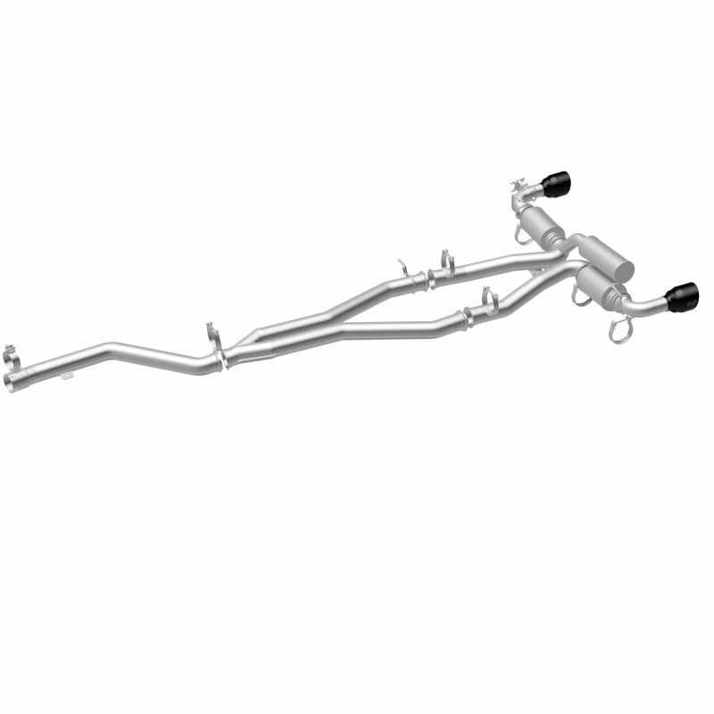 Toyota Supra Performance Exhaust - Rear - Magnaflow - Cat Back, SPEQ Series, Dual Split Rear Exit, No Drone Technology (NDT) - Black Chrome - `20-`27