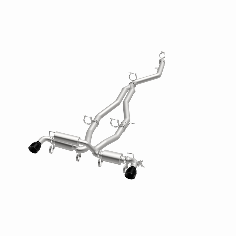 Toyota Supra Performance Exhaust - Rear - Magnaflow - Cat Back, SPEQ Series, Dual Split Rear Exit, No Drone Technology (NDT) - Black Chrome - `20-`27