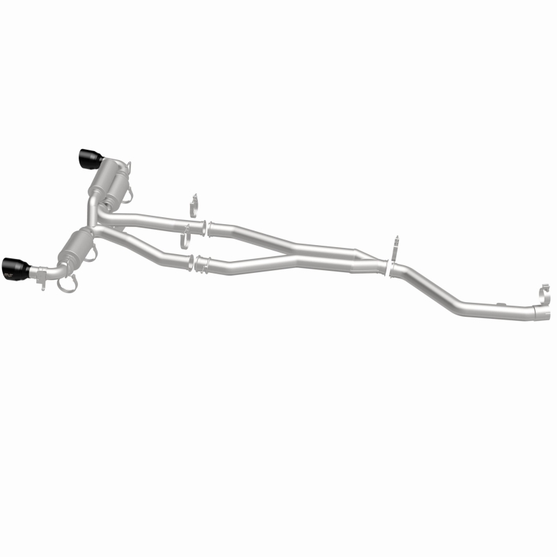 Toyota Supra Performance Exhaust - Rear - Magnaflow - Cat Back, SPEQ Series, Dual Split Rear Exit, No Drone Technology (NDT) - Black Chrome - `20-`27