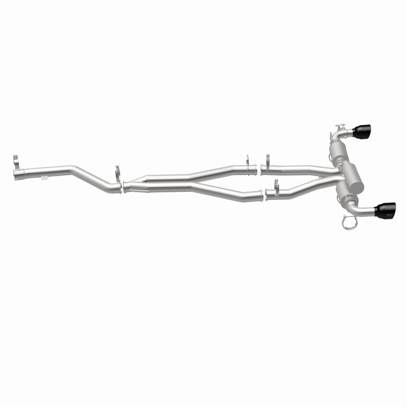 Toyota Supra Performance Exhaust - Rear - Magnaflow - Cat Back, SPEQ Series, Dual Split Rear Exit, No Drone Technology (NDT) - Black Chrome - `20-`27
