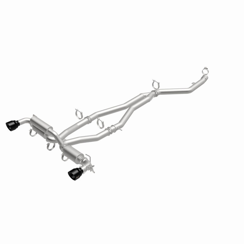 Toyota Supra Performance Exhaust - Rear - Magnaflow - Cat Back, SPEQ Series, Dual Split Rear Exit, No Drone Technology (NDT) - Black Chrome - `20-`27