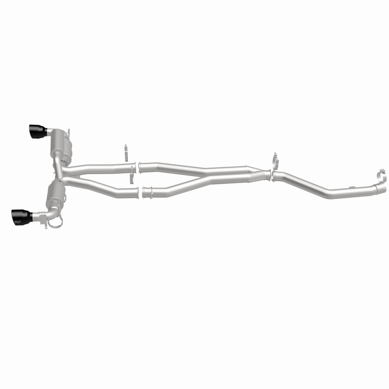 Toyota Supra Performance Exhaust - Rear - Magnaflow - Cat Back, SPEQ Series, Dual Split Rear Exit, No Drone Technology (NDT) - Black Chrome - `20-`27