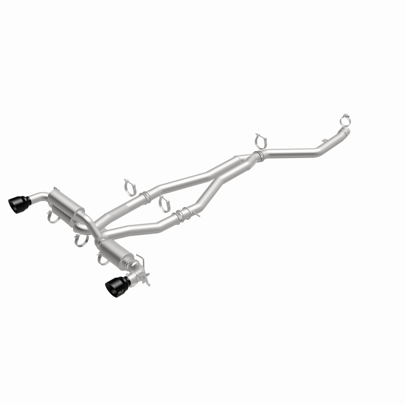 Toyota Supra Performance Exhaust - Rear - Magnaflow - Cat Back, SPEQ Series, Dual Split Rear Exit, No Drone Technology (NDT) - Black Chrome - `20-`27