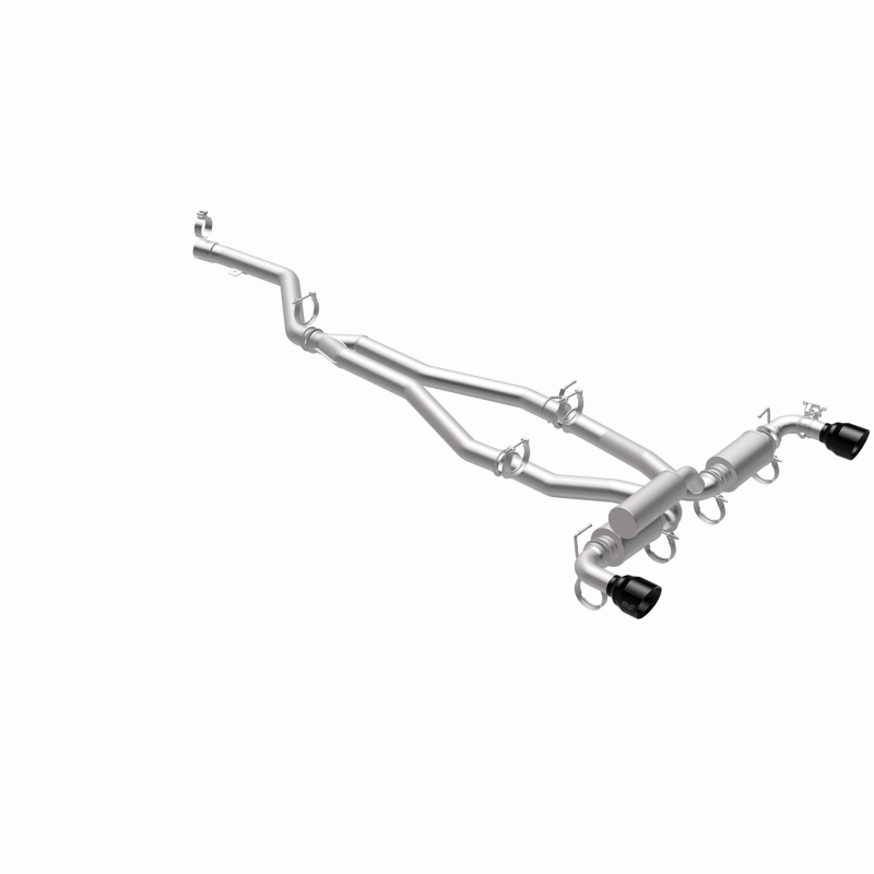 Toyota Supra Performance Exhaust - Rear - Magnaflow - Cat Back, SPEQ Series, Dual Split Rear Exit, No Drone Technology (NDT) - Black Chrome - `20-`27