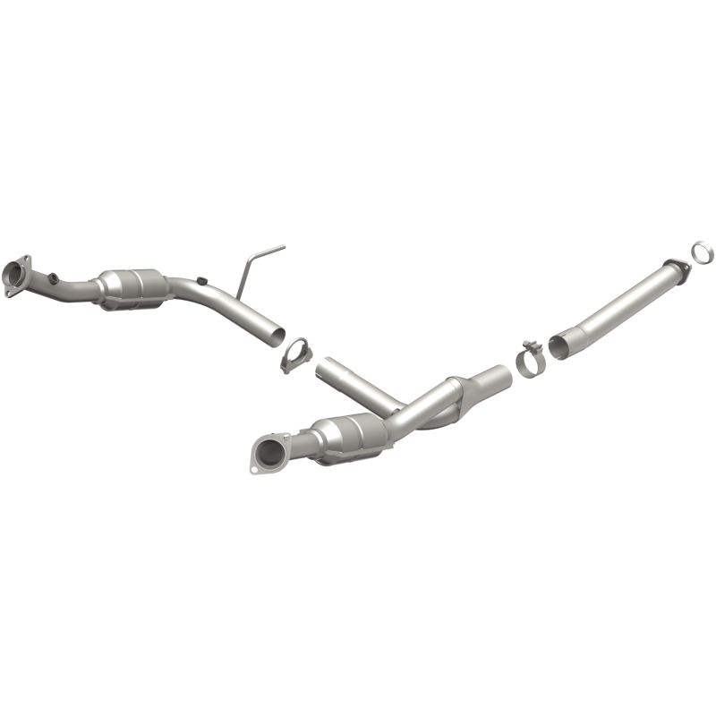 Ford Explorer Catalytic Converter - Magnaflow - HM Grade, Direct-Fit, Federal/EPA Compliant, Y-Pipe Assembly, Stainless Steel - `04-`05