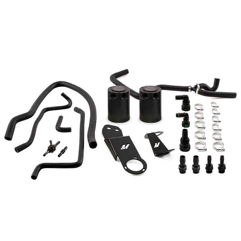 Cadillac ATS Baffled Oil Catch Can Kit - Mishimoto - MM Baffled - Black - `13-`19 Cadillac ATS Baffled Oil Catch Can Kit - Mishimoto - MM Baffled - Black - `13-`19
