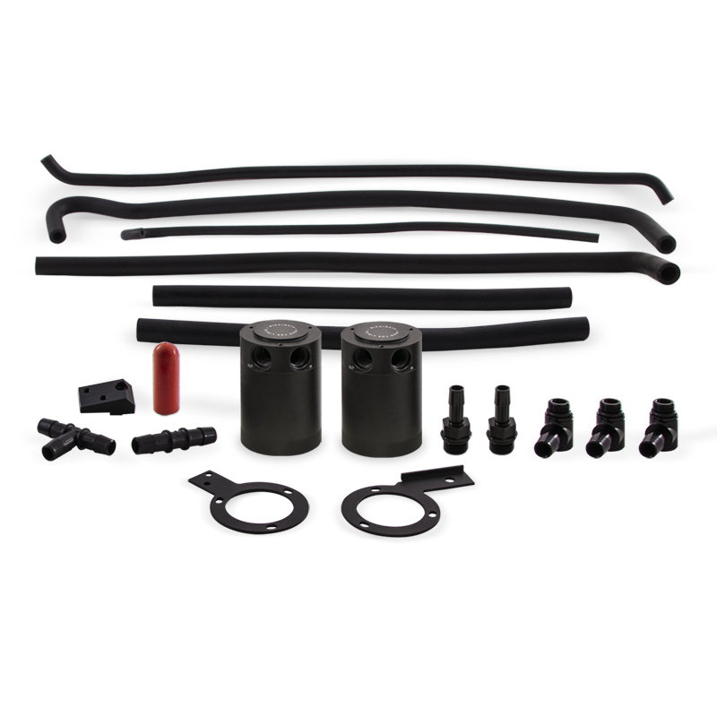 Subaru STI Engine Oil Catch Can Kit - Mishimoto - Baffled - Black - `08-`14 Subaru STI Engine Oil Catch Can Kit - Mishimoto - Baffled - Black - `08-`14