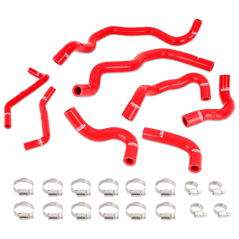 Infiniti Q60 Silicone Hose Kit - Mishimoto - Ancillary Coolant - Red - `16-`24