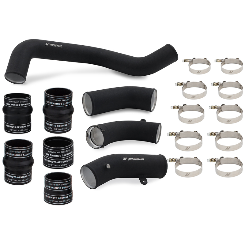 GMC Duramax Intercooler Pipe and Boot Kit - Mishimoto - Mishimoto - Wrinkle Black - `17-`19 GMC Duramax Intercooler Pipe and Boot Kit - Mishimoto - Mishimoto - Wrinkle Black - `17-`19