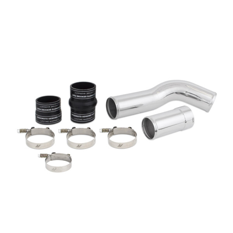 Ford F-450 Super Duty Intercooler Pipe and Boot Kit - Hot-Side - Mishimoto - Mandrel-bent Polished Aluminum - `11-`15