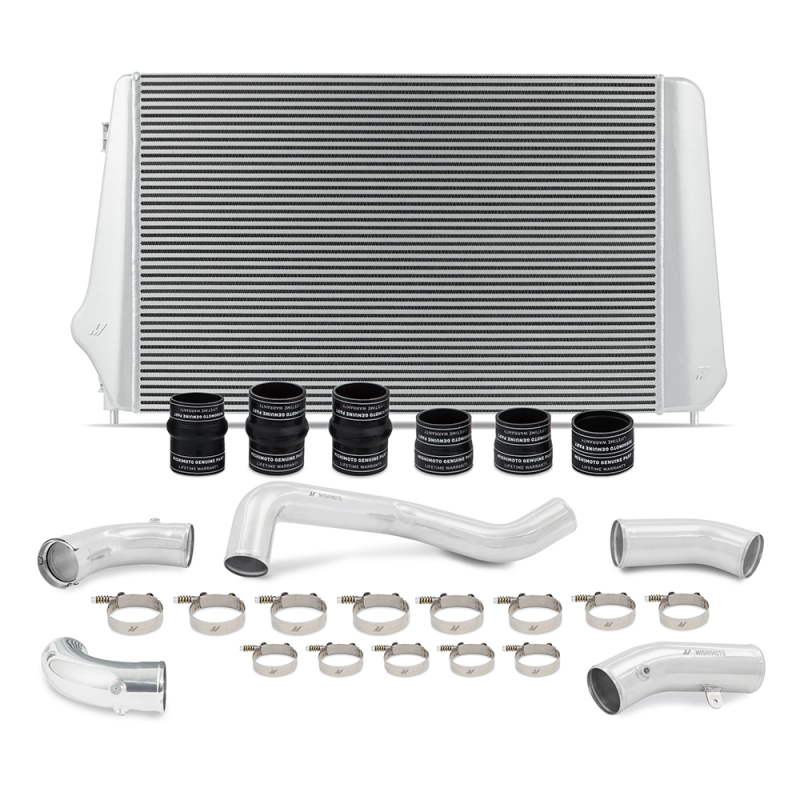 Chevrolet HD Truck Intercooler Kit - Mishimoto - 17-19 GM L5P Duramax w/ Polished Pipes - Silver - `17-`19 Chevrolet HD Truck Intercooler Kit - Mishimoto - 17-19 GM L5P Duramax w/ Polished Pipes - Silver - `17-`19