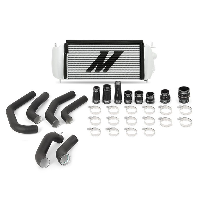 Ford F-150 Performance Intercooler Kit - Mishimoto - MMINT-F27T-15KBSL - Silver Intercooler w/ Black Pipes - `15-`17