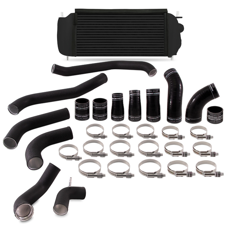 Ford F-150 Performance Intercooler Kit - Mishimoto - Direct-fit with CNC quick-disconnect - Black Cooler Black Pipes - `17-`21