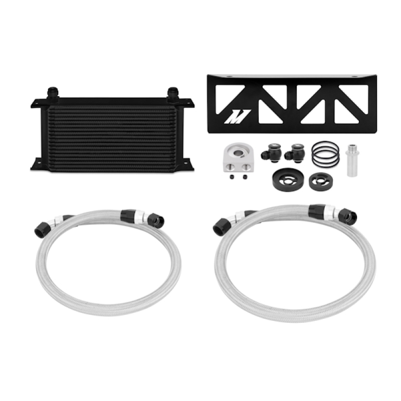Scion FR S Oil Cooler Kit - Front - Mishimoto - Direct-Fit, 19-row Stacked-Plate - Silver - `13-`27