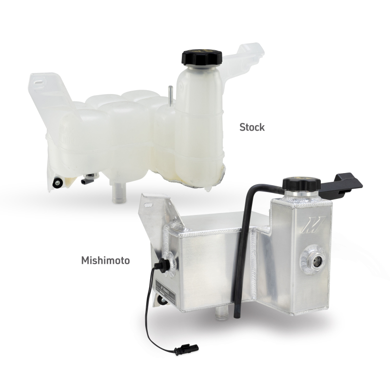 Ram Cummins Coolant Reservoir - Mishimoto - Aluminum Degas Tank - Black - `19-`27