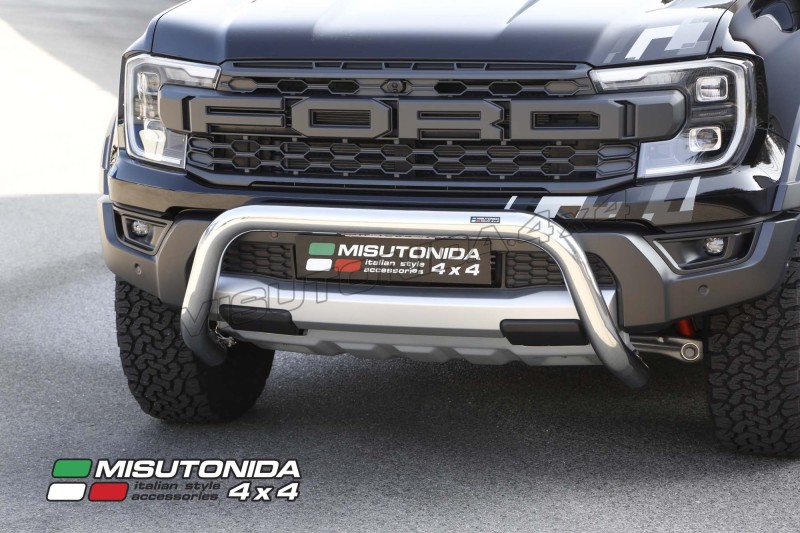 Ford Ranger Raptor Front Bumper Bar - 76mm  - Chrome