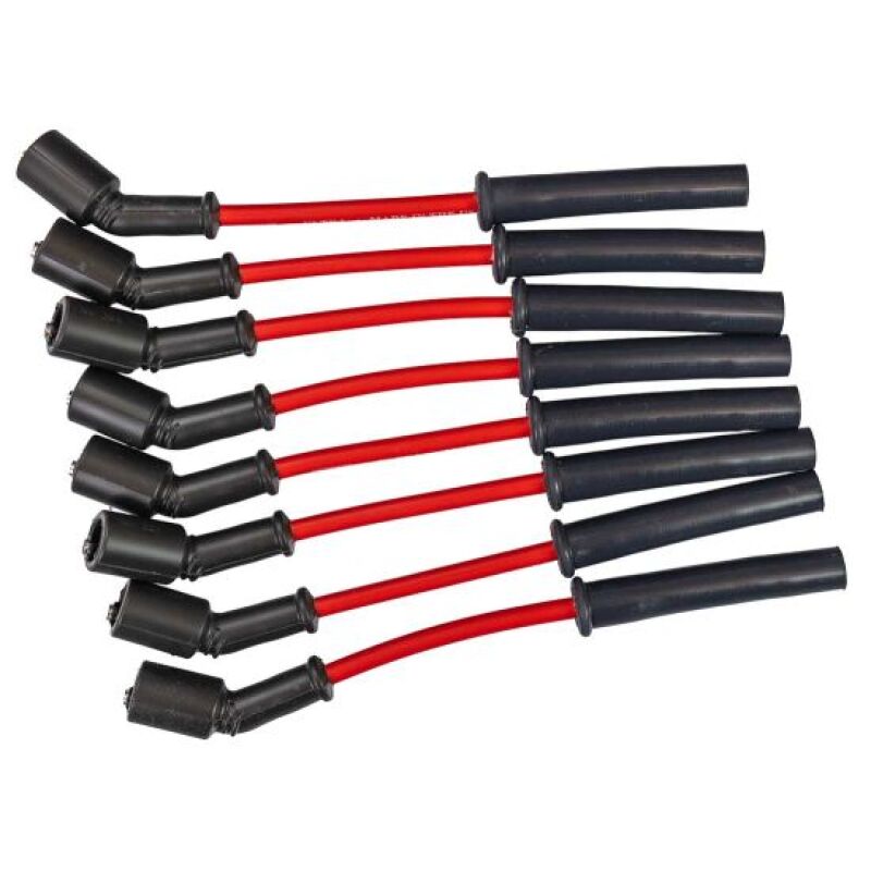 Chevrolet Corvette Spark Plug Wire Set - Moroso - Ultra 350 8mm Multi-Angle Boot - Red - `97-`13