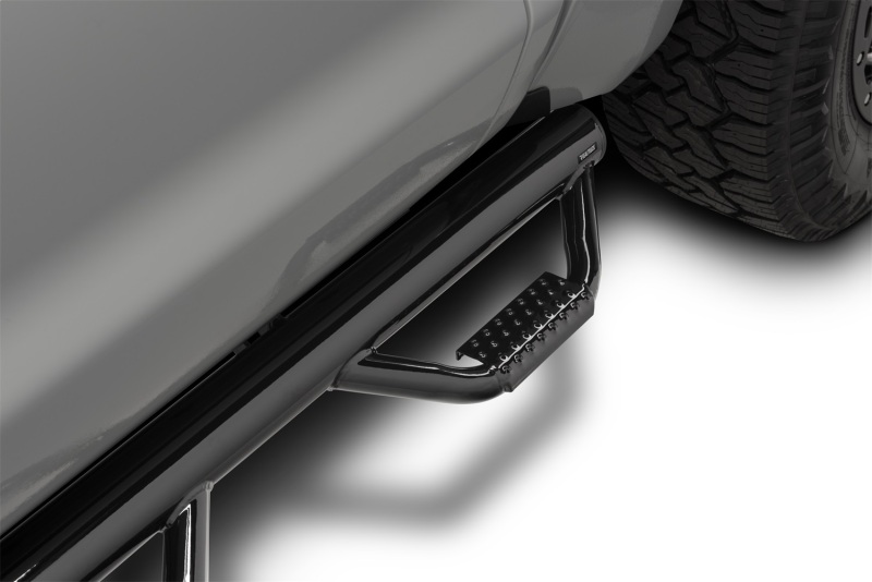 Ford Raptor Nerf Step Bar - Cab Length - N-Fab - 3in, 2 Steps per Side - Gloss Black - `17-`20