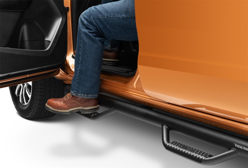 Ford Ranger Nerf Step - Cab Length - N-Fab - 3 in. Main Tube Diameter - Textured Black - `19-`24