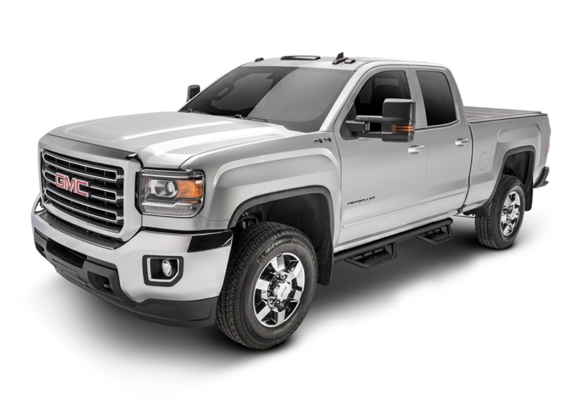 GMC Sierra 2500 HD Nerf Bars - Side - N-Fab - Podium LG, Cab Length, 3 in. Main Tube Diameter - Textured Black - `17-`19
