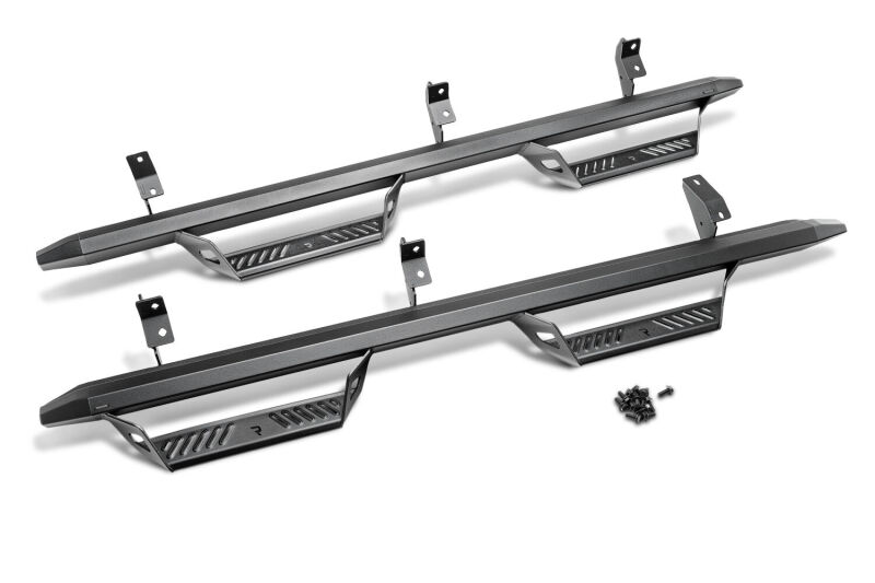 GMC Sierra 1500 Step Nerf Bar - N-Fab - Predator Pro, Cab Length, 2 Steps per Side - Textured Black - `19-`24