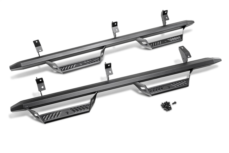 Ford Ranger Nerf Bars - Cab Length - N-Fab - Predator Pro - Textured Black - `19-`24