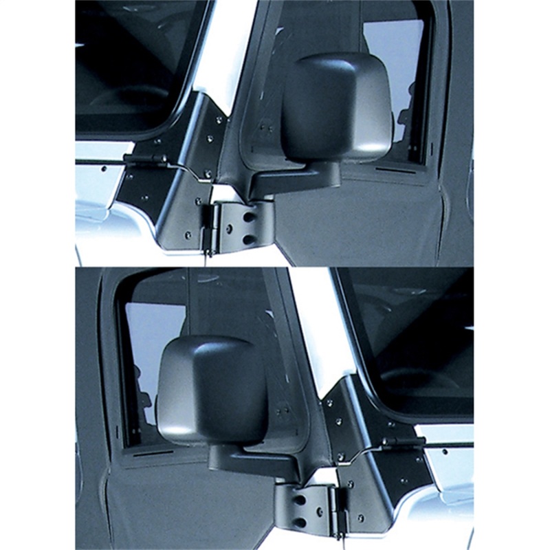 Jeep Wrangler Door Mirror Kit - Left And Right - OMIX - Black - `03-`06