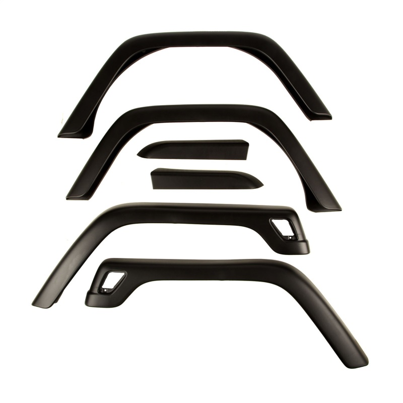 Jeep Wrangler Fender Flares - Front + Rear - OMIX - 6-Piece OE Style - Black - `97-`06 Jeep Wrangler Fender Flares - Front + Rear - OMIX - 6-Piece OE Style - Black - `97-`06