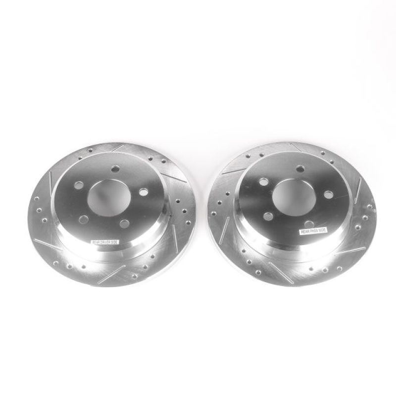 Ford Crown Victoria Brake Rotors (2) - Rear - PowerStop - Evolution Drilled & Slotted - `96-`02