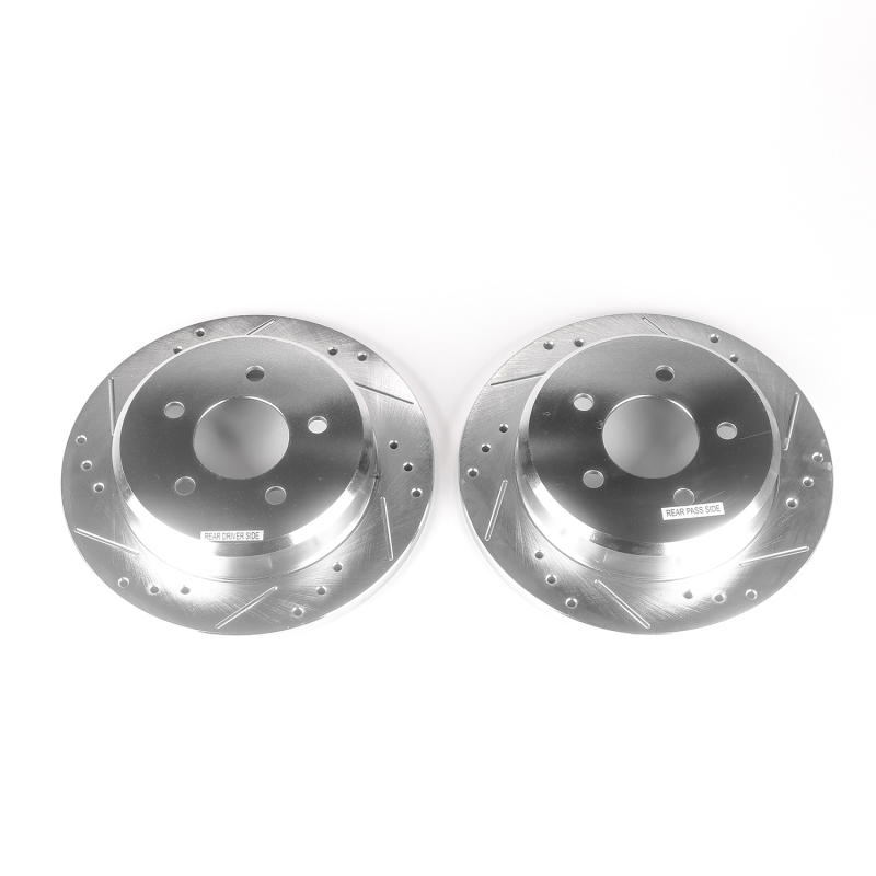 Ford Crown Victoria Brake Rotors (2) - Rear - PowerStop - Evolution Drilled & Slotted - `96-`02