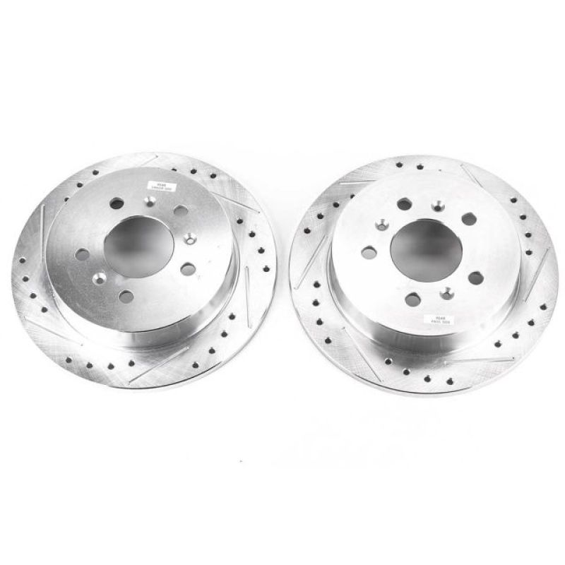 Buick Allure Brake Rotors (2) - Rear - PowerStop - Evolution Drilled & Slotted - `08-`09