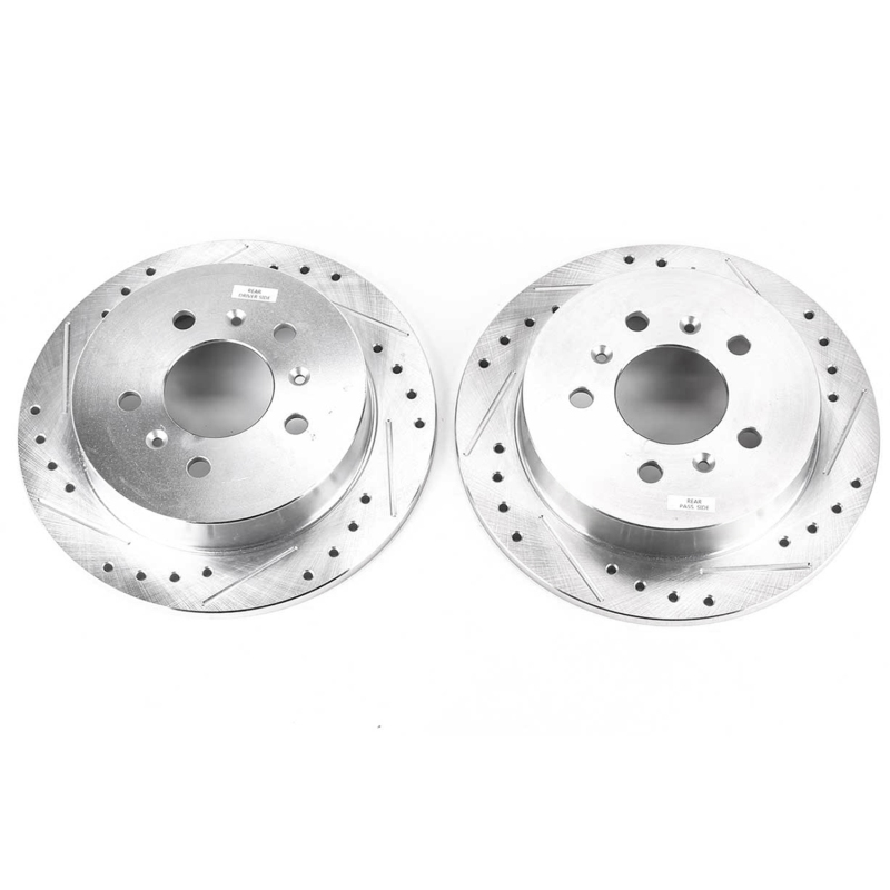 Buick Allure Brake Rotors (2) - Rear - PowerStop - Evolution Drilled & Slotted - `08-`09