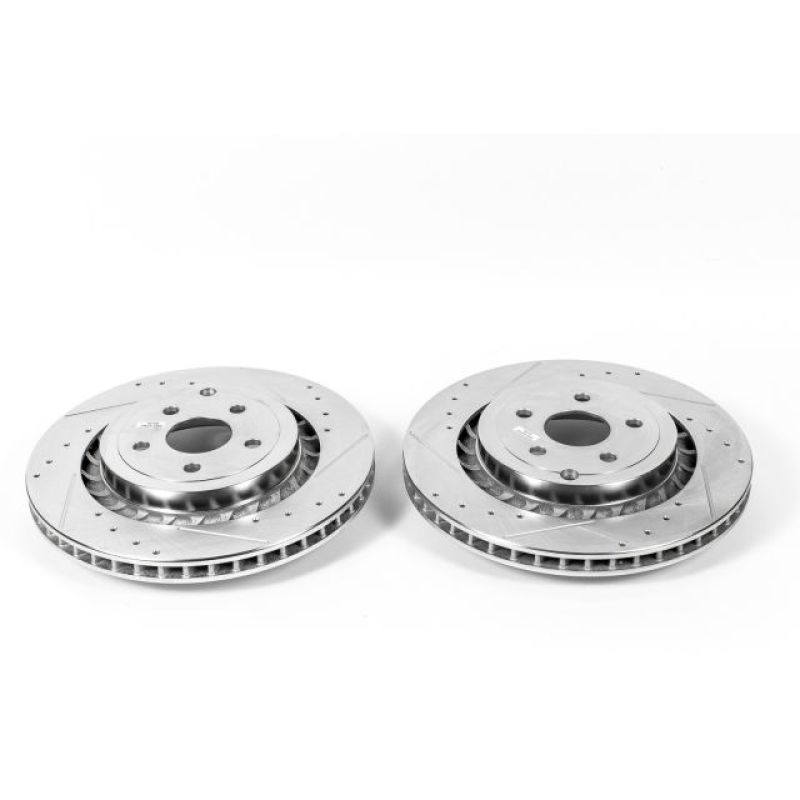 Chevrolet SS Brake Rotors (2) - Rear - PowerStop - Evolution Drilled & Slotted - `15-`17