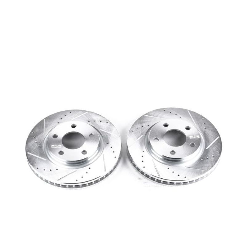 Buick Allure Brake Rotors (2) - Front - PowerStop - Evolution Drilled & Slotted - `05-`09