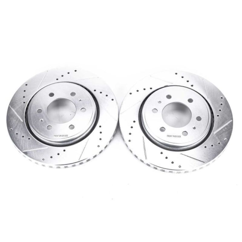 Ford Expedition Brake Rotors (2) - Front - PowerStop - Evolution Drilled & Slotted Zinc Plated Rotors - `07-`19 Ford Expedition Brake Rotors (2) - Front - PowerStop - Evolution Drilled & Slotted Zinc Plated Rotors - `07-`19