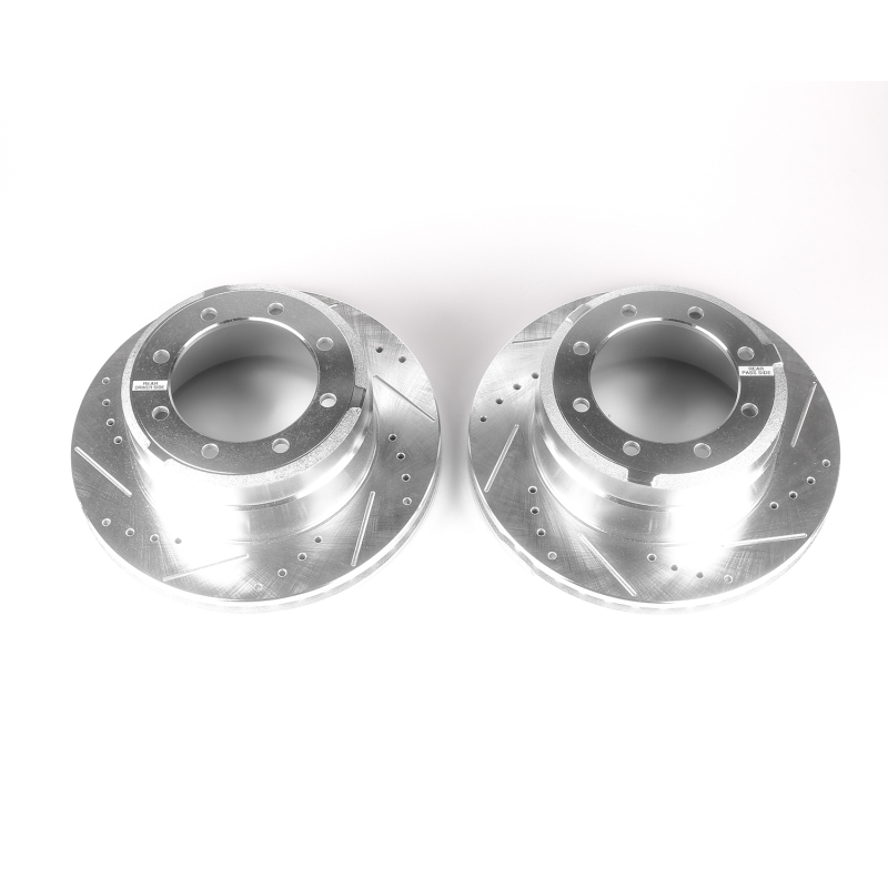 Ford F-350 Super Duty Brake Rotors (2) - Rear - PowerStop - Evolution Drilled & Slotted - `05-`12