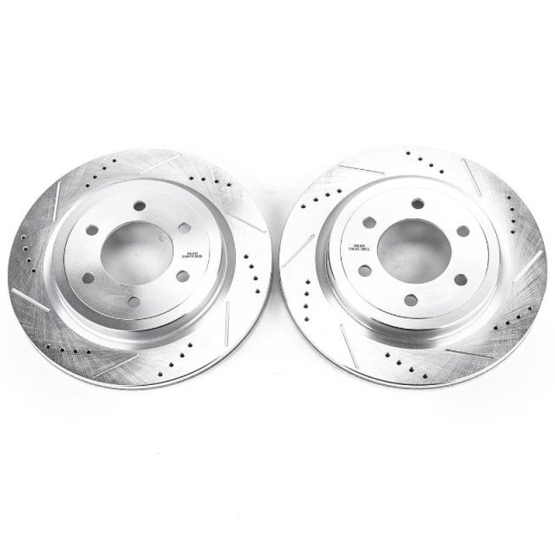 Ford Expedition Brake Rotors (2) - Rear - PowerStop - Evolution Drilled & Slotted - `18-`19 Ford Expedition Brake Rotors (2) - Rear - PowerStop - Evolution Drilled & Slotted - `18-`19