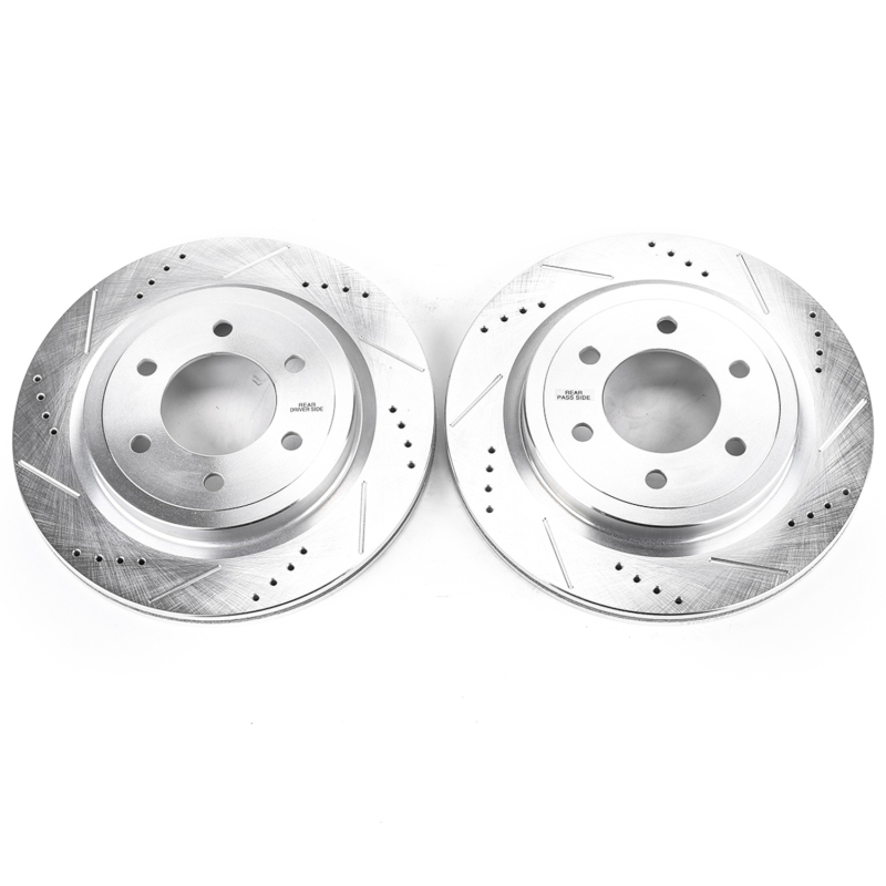 Ford Expedition Brake Rotors (2) - Rear - PowerStop - Evolution Drilled & Slotted - `18-`19