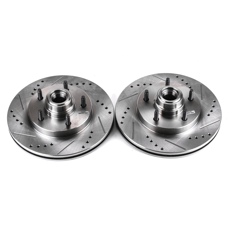 Ford F-150 Brake Rotors (2) - Front - PowerStop - Evolution Drilled & Slotted - `97-`00