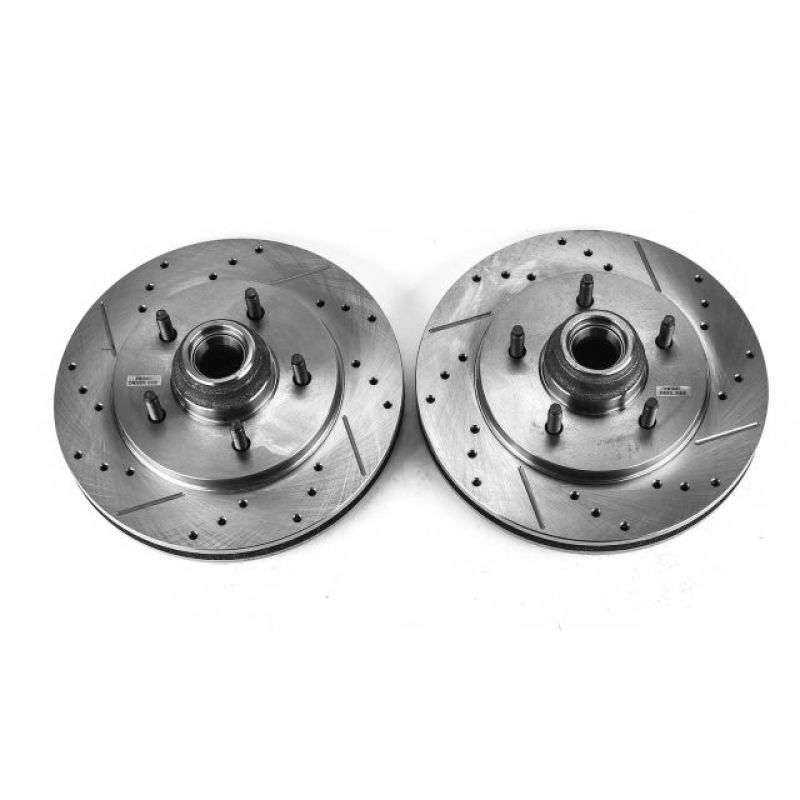 Ford Expedition Brake Rotors (2) - Front - PowerStop - Evolution Drilled & Slotted - `97-`00