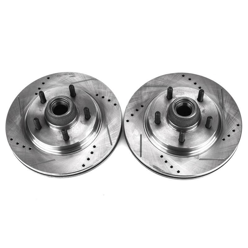 Ford F-150 Brake Rotors (2) - Front - PowerStop - Evolution Drilled & Slotted - `00-`03