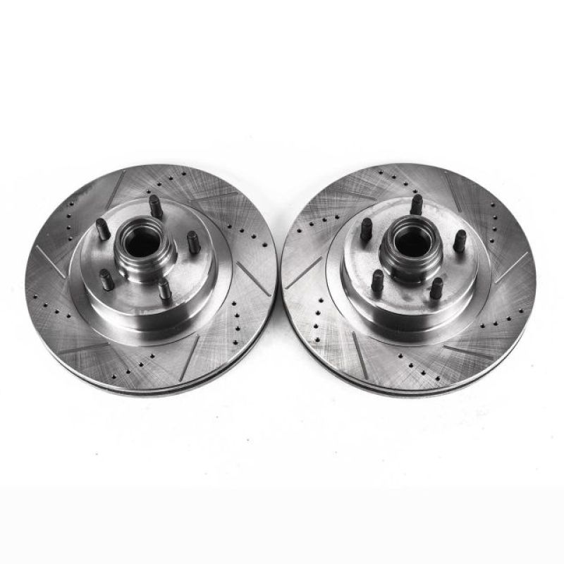 Ford Explorer Sport Brake Rotors (2) - Front - PowerStop - Evolution Drilled & Slotted - `01-`03 Ford Explorer Sport Brake Rotors (2) - Front - PowerStop - Evolution Drilled & Slotted - `01-`03