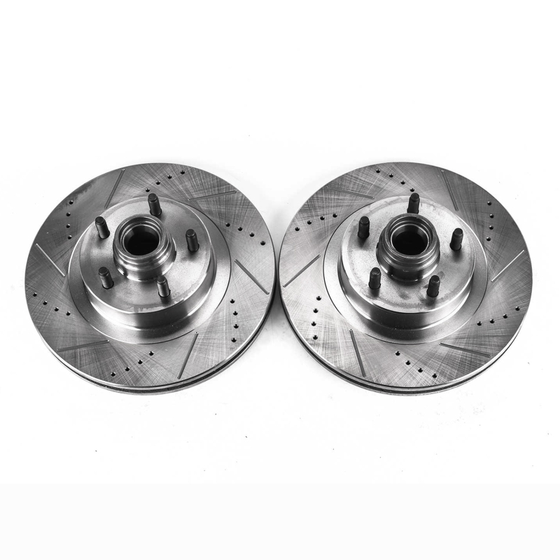Ford Explorer Sport Brake Rotors (2) - Front - PowerStop - Evolution Drilled & Slotted - `01-`03