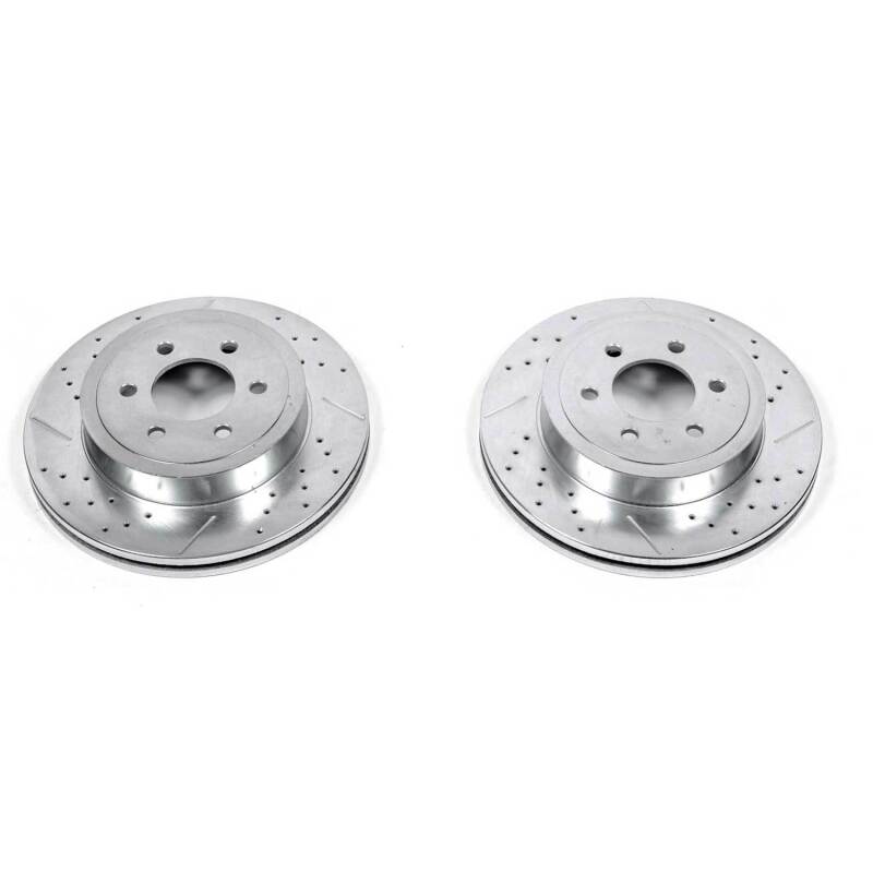 Dodge Dakota Brake Rotors (2) - Front - PowerStop - Evolution Drilled & Slotted - `03-`04