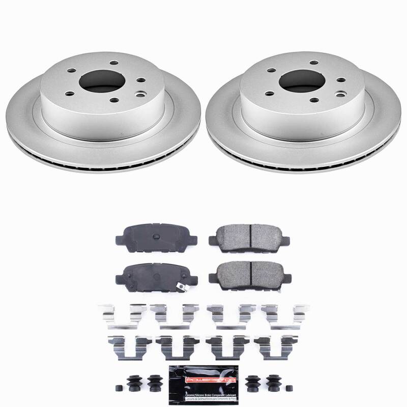 Infiniti G35 Brake Kit - Rear - PowerStop - Z23 Evolution Coated - `03-`05